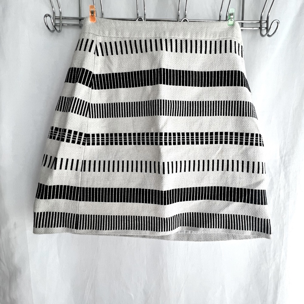 Black and White Zara Mini Skirt